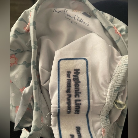 Sun House Children’s Virginia Halter Swimsuit in Dorset Trellis - Picture 5 of 5